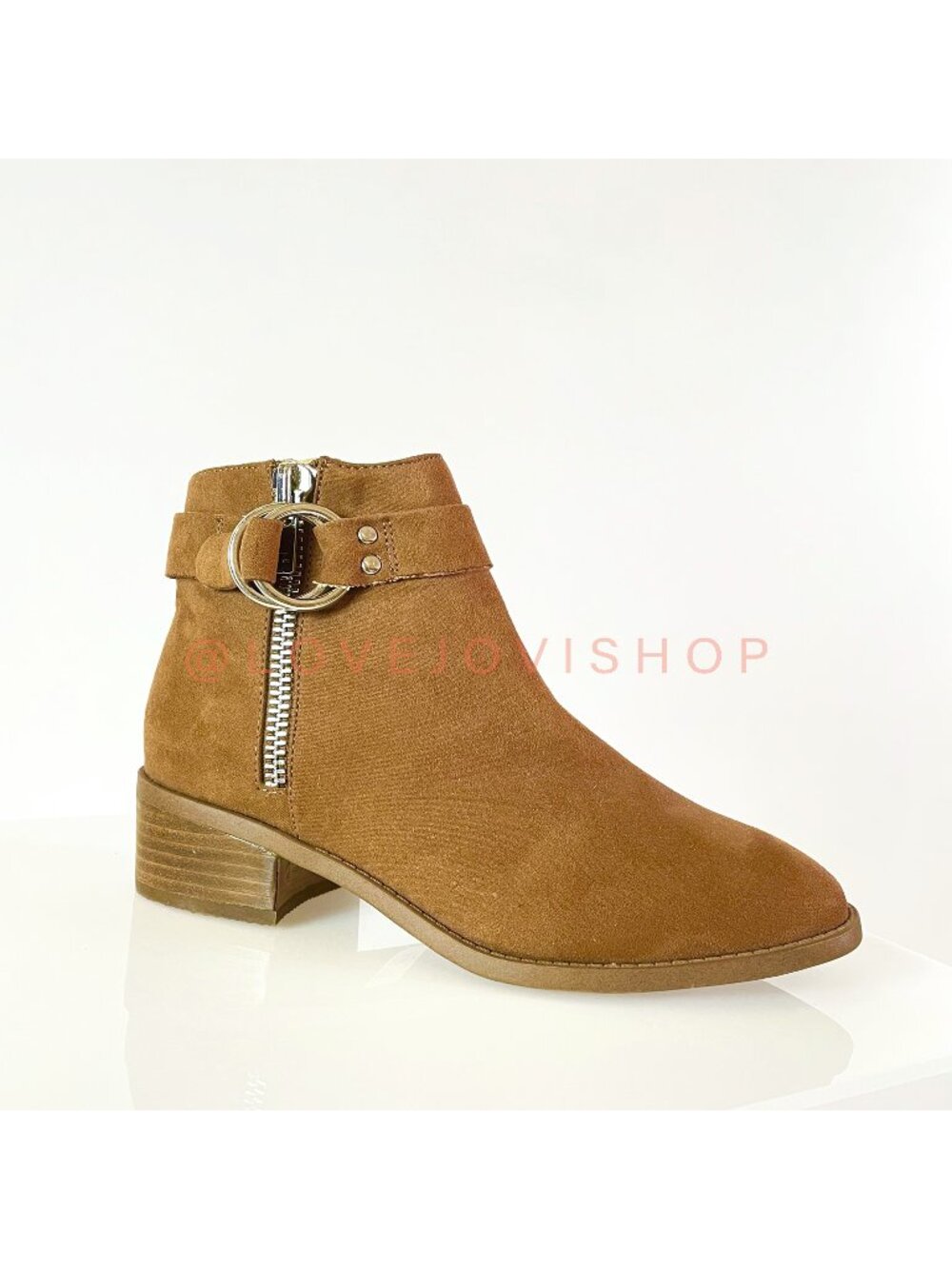 Boots | NWOT Steve Madden Camel Zip Up Bootie w Buckle Detail | Elevated Basic 6